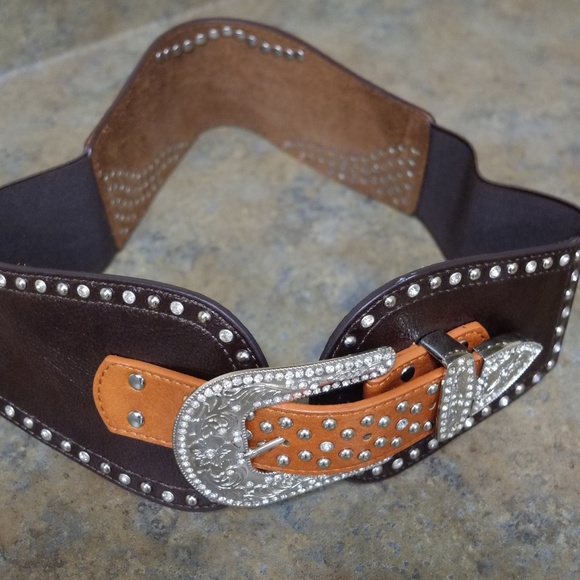 Rhinestone Belt with Steer Head main image 4
